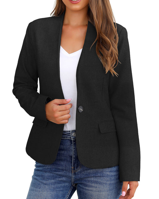 Texairon Business Jacket for Women's Professional Tailored Office Wear Comfortable Blazer